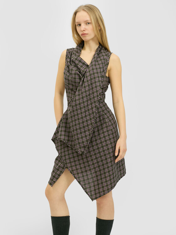 Tartan Wrap Dress 
