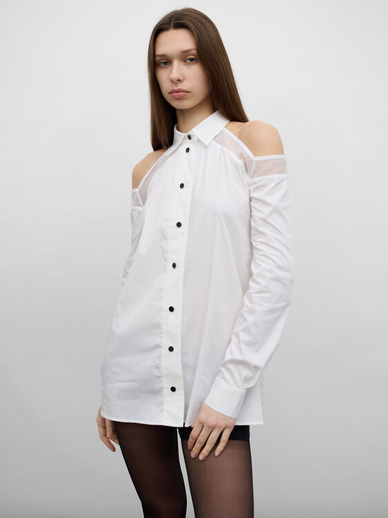 Just Cavalli Cold Shoulder Shirt 