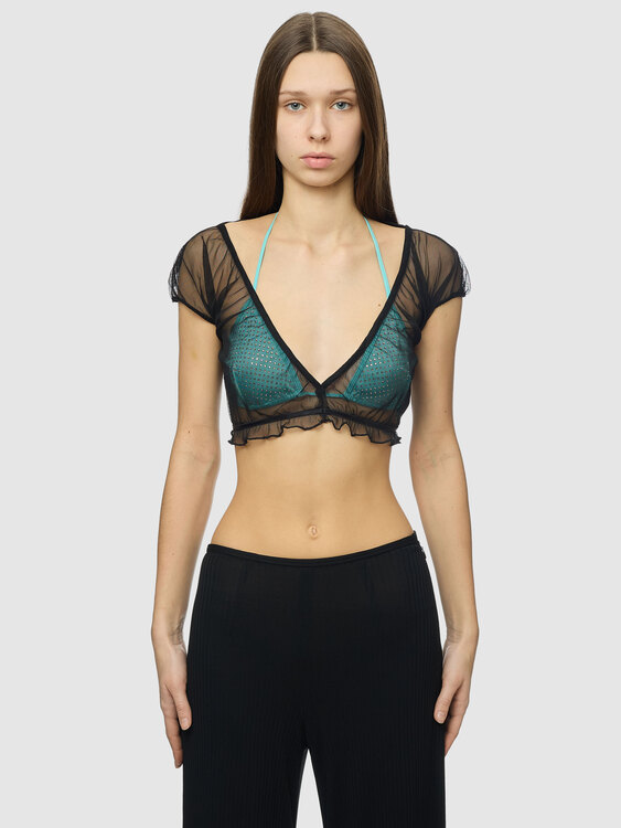 Miss Sixty Mesh Crop Top 