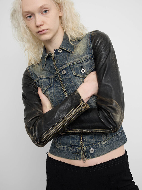 Nolita Leather And Denim Jacket 