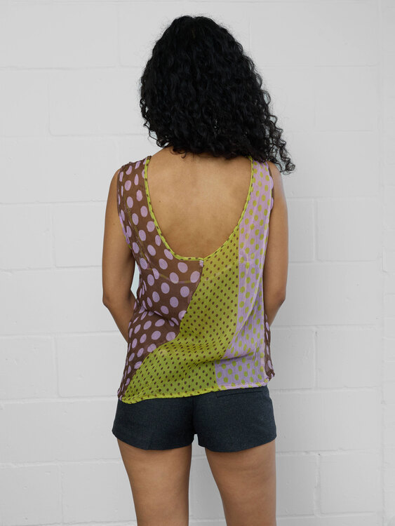 Chiffon Polka Dot Top 