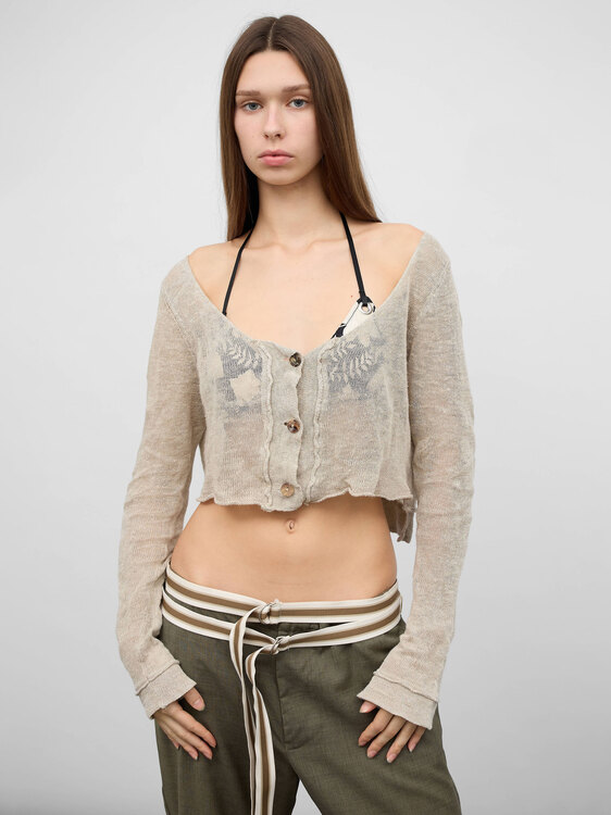 Sarah Pacini Cropped Cardigan 