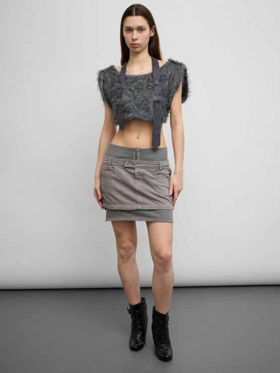 Cop Copine Fuzzy Crop Top 