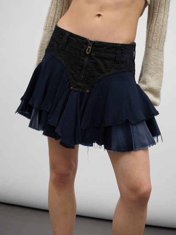 Michiko Koshino Deconstructed Mini Skirt 