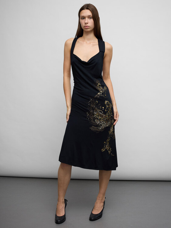 Diesel Open Back Midi Dress 