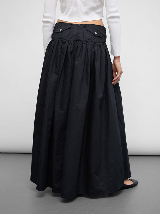 Extē Pleated Maxi Skirt 