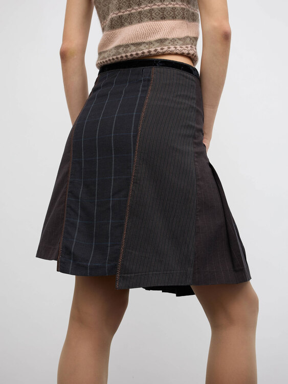 Patchwork Midi Skirt 