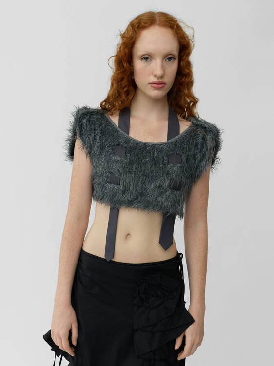 Cop Copine Fuzzy Crop Top 
