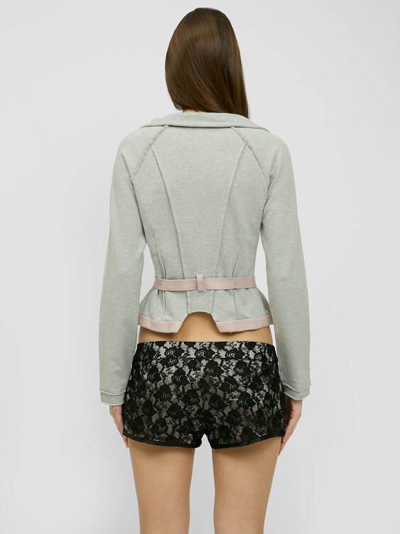 Stefanel Grey Jersey Cardigan 