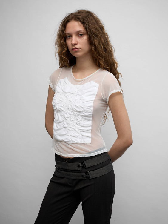 Nolita White Mesh Top 