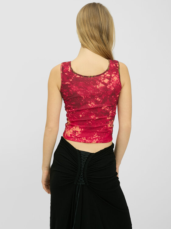 Plein Sud Gathered Mesh Top 