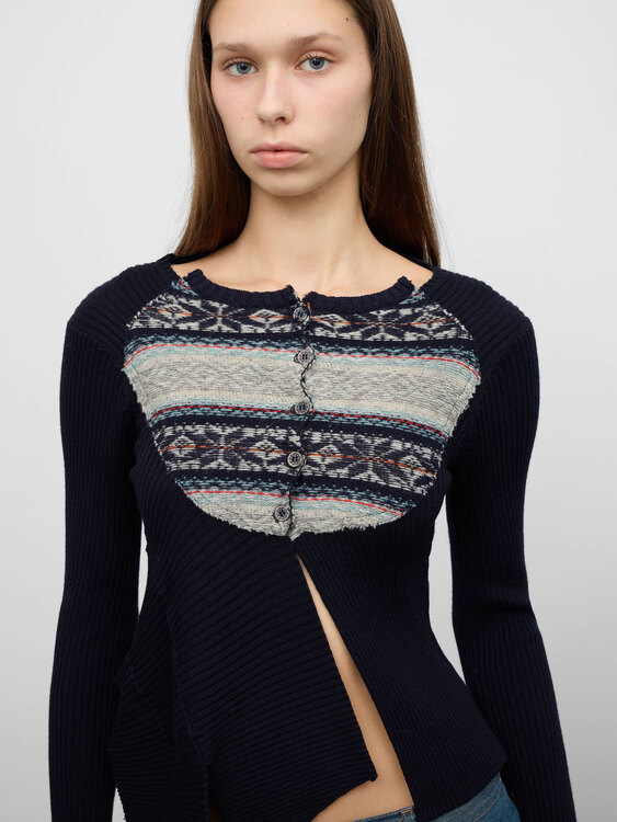 Girbaud Patchwork Cardigan 