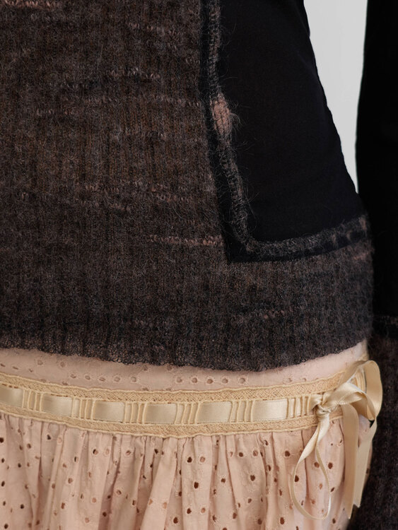 Mesh And Knit Blouse 