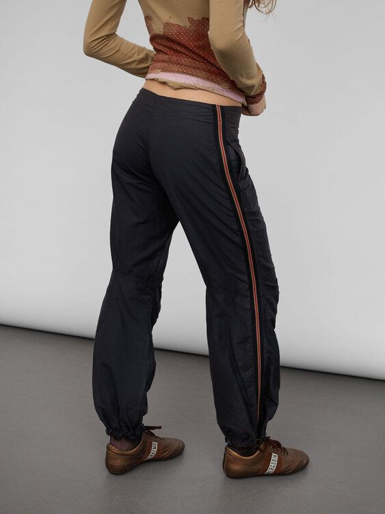 Black PU-Coated Trousers 