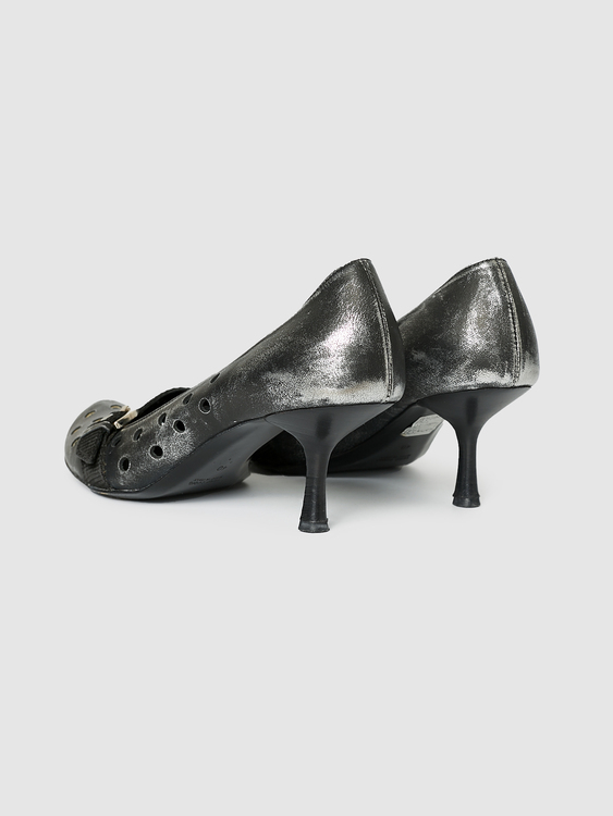 Silver And Grey Distressed Effect Heels 