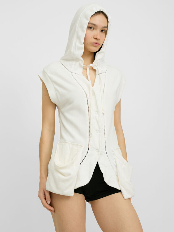 Michiko Koshino Hooded Vest 