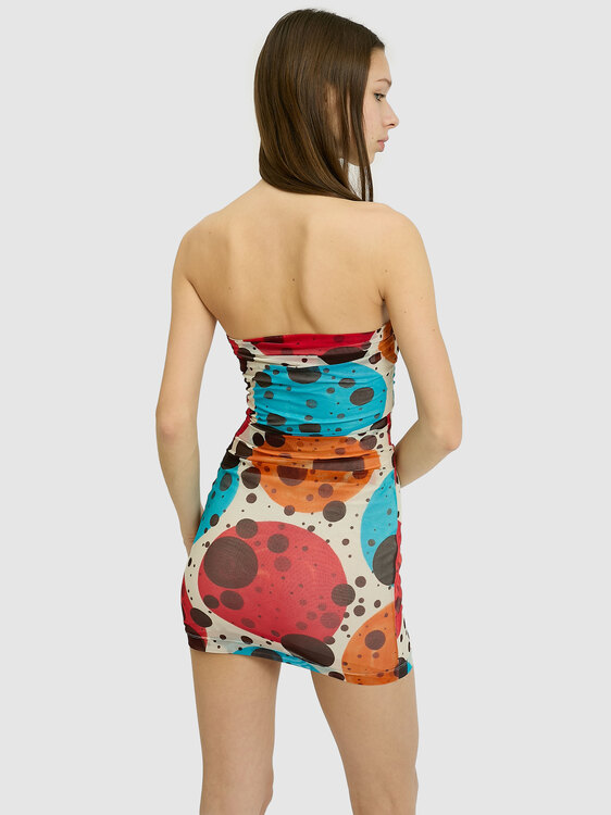 Plein Sud Gathered Mesh Dress 