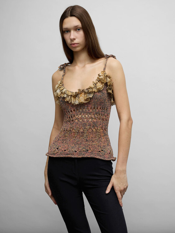 Multicolour Knit Camisole Top 