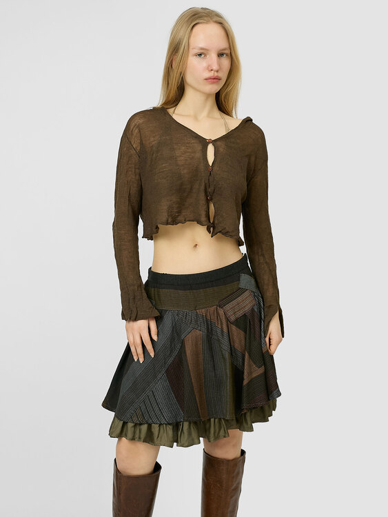 Patchwork Midi Skirt 