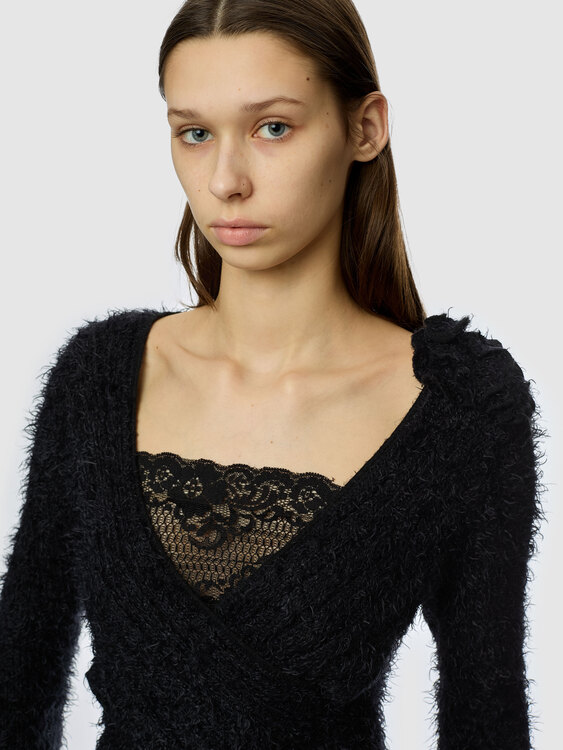 Black Fuzzy Jumper 