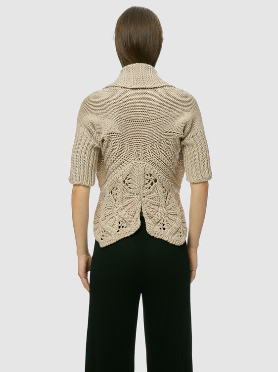Greige Wool Shrug 