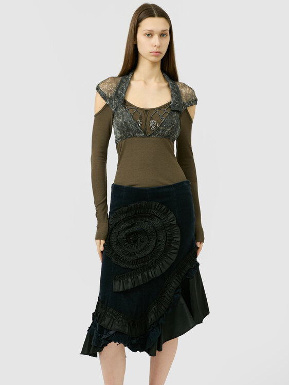 Asymmetrical Midi Skirt 