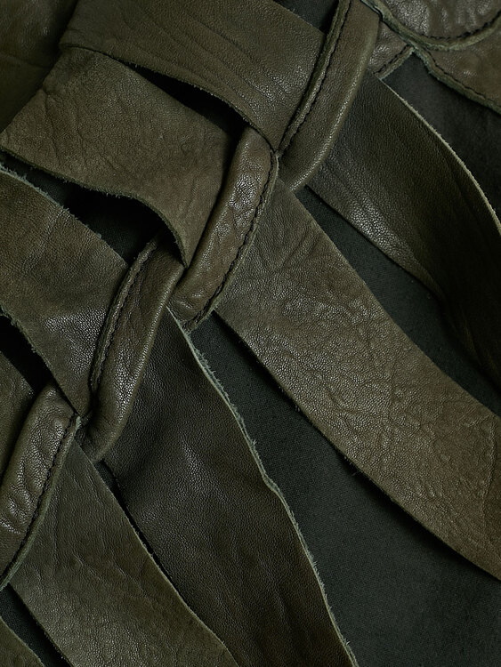 Cut-Out Leather Tote 