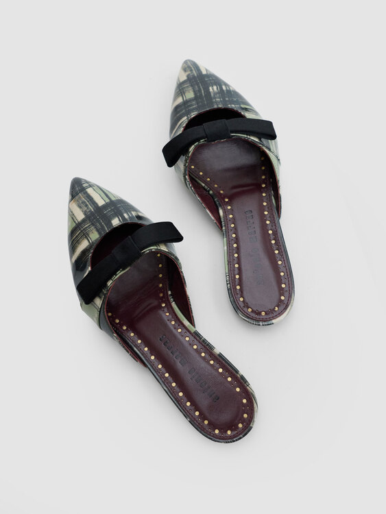 Antonio Marras Plaid Pointed-Toe Mules 