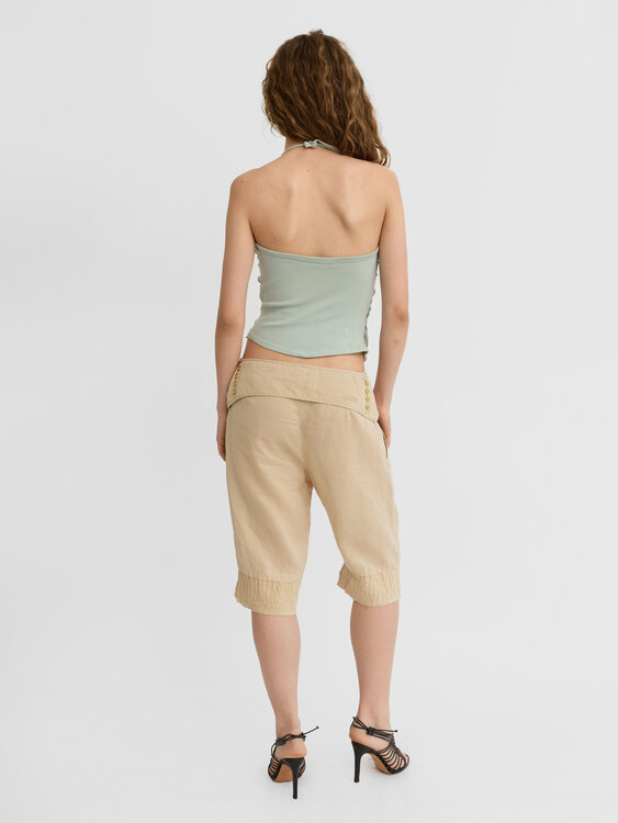 Killah Beige Ramie Shorts 