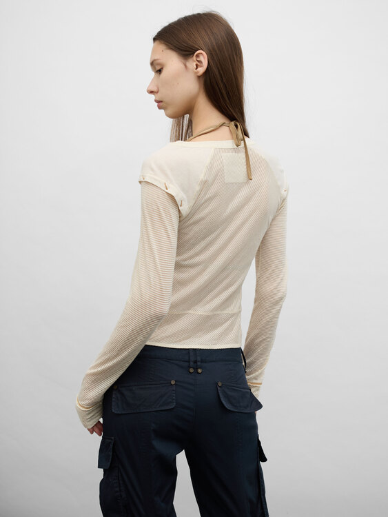Girbaud Gathered Cardigan 
