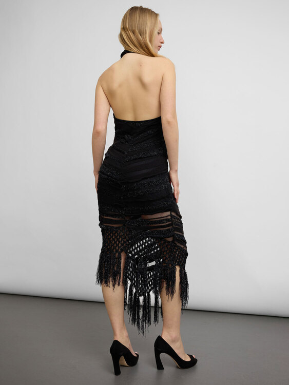 Roberto Cavalli Knitted Halter Dress 