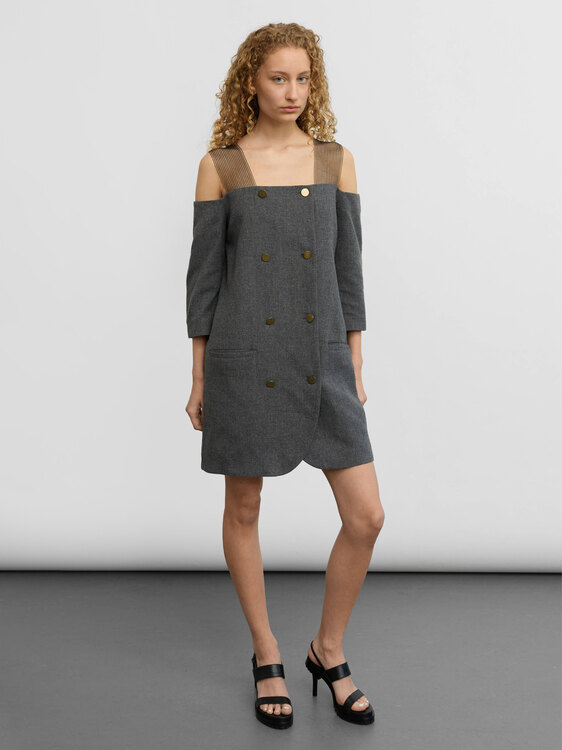 Ann-Sofie Back Deconstructed Blazer Dress 