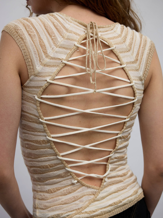 Miss Sixty Open Knit Top 