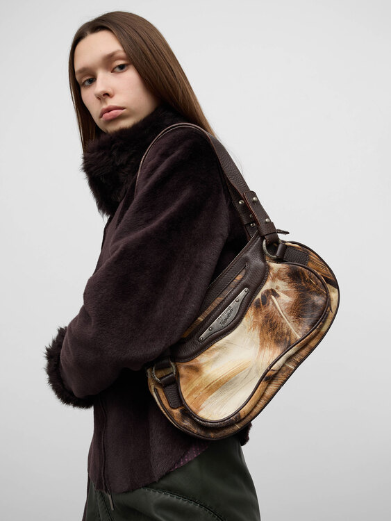 Cavalli Leather Mini Bag 