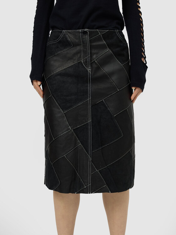 Plein Sud Patchwork Midi Skirt 