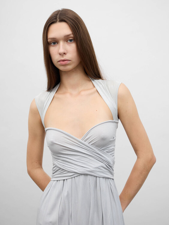 Plein Sud Silver Grey Mini Dress 