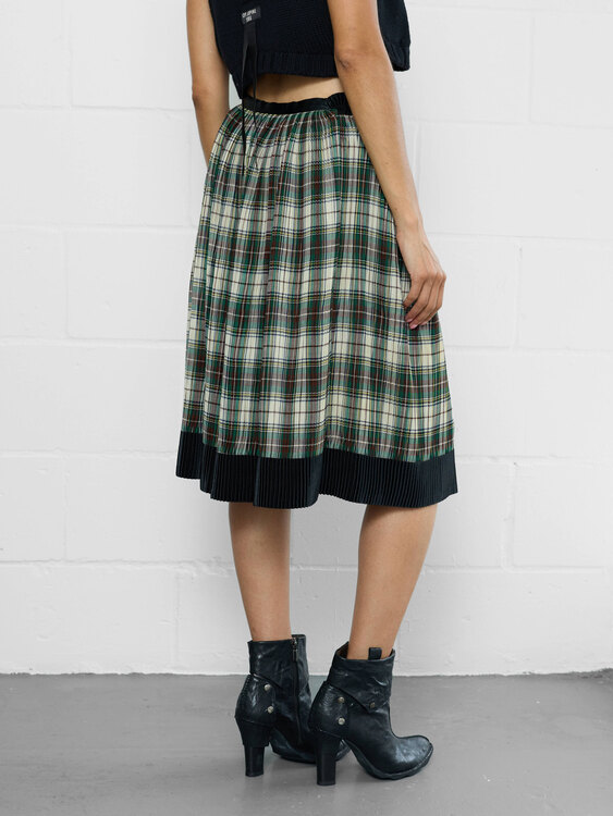 Zucca Pleated Midi Skirt 