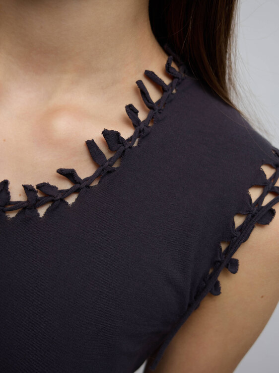 Michiko Koshino Macrame Top 