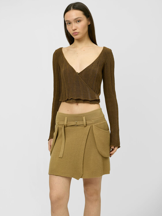 Stefanel Knitted Wool Skirt 