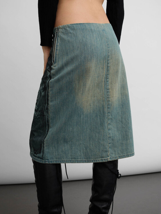 E-Play Denim Midi Skirt 